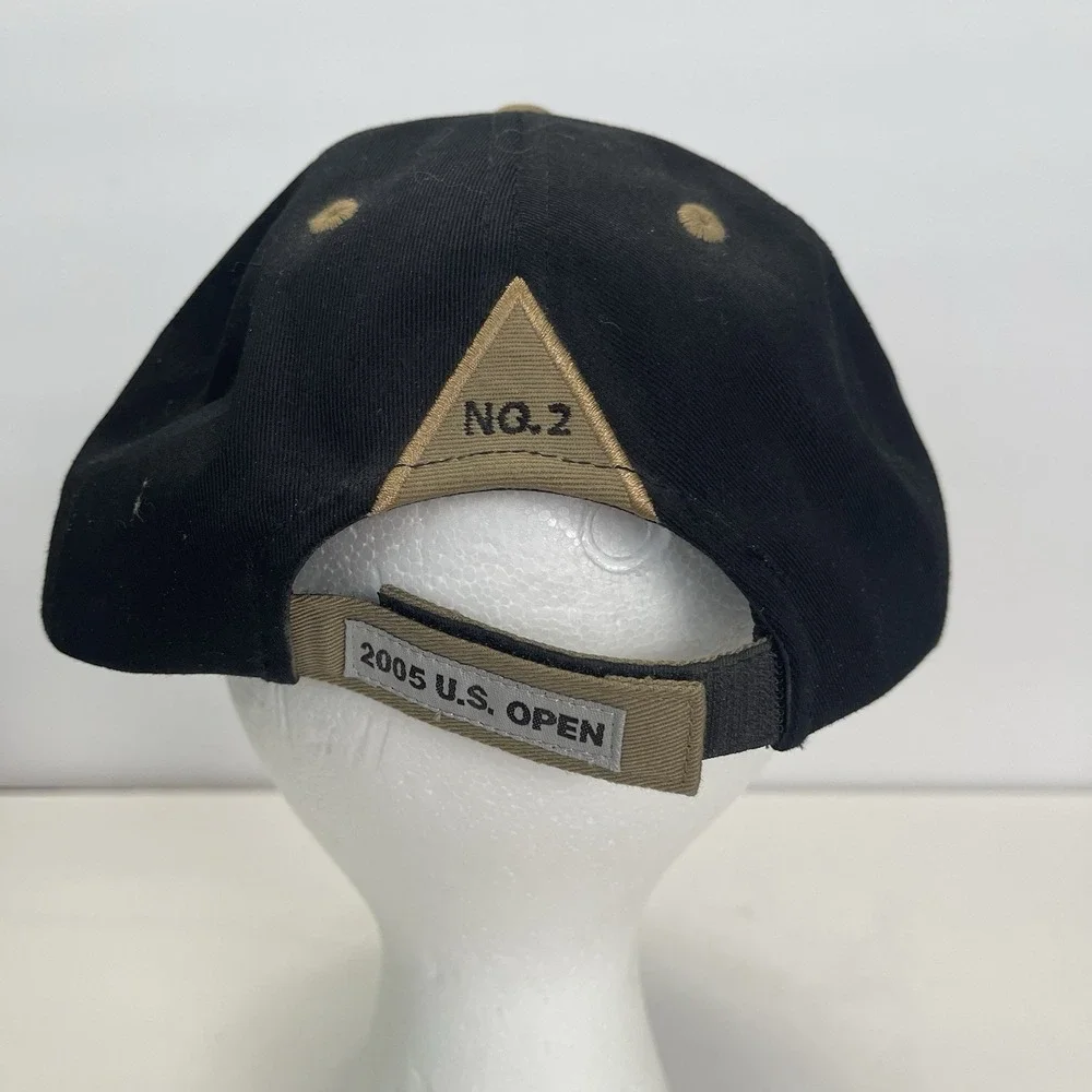 USGA Member 2005‎ US Open Pinehurst #2 Cotton Black Strapback Golf Cap Hat